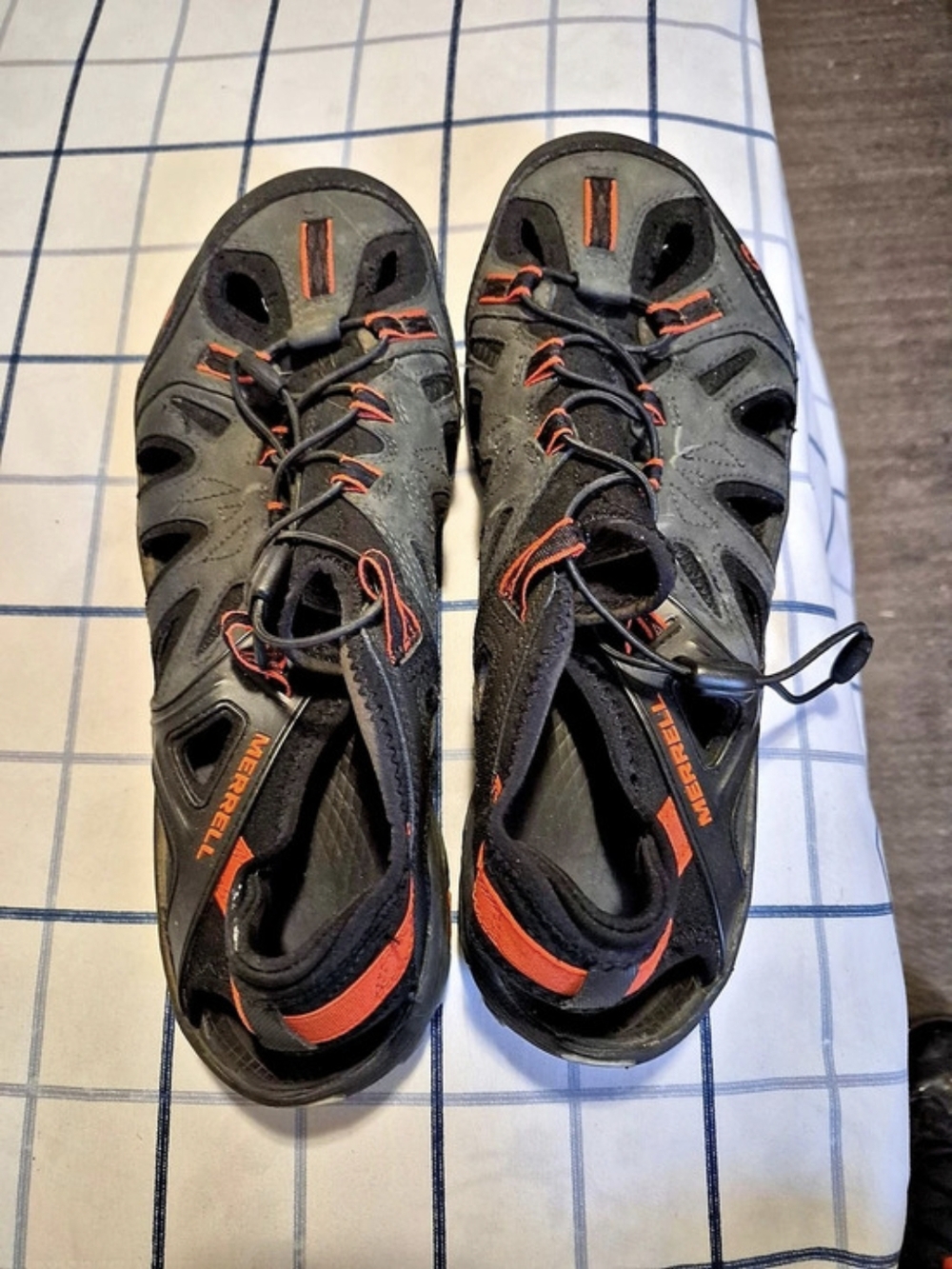 Merrell Black & Orange Sport Sandals